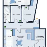 Stapi5010 I Wohlfuehlen Mit Kindern - Parken, Spielen, Wellness - Zentral Gelegen Fuer Bis Zu 5 Gaeste - Mit 2 Schlafzimmern Und Badewanne Bielefeld
